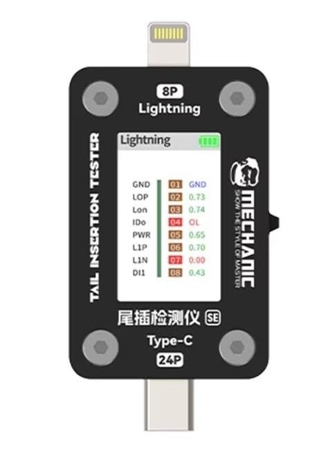 Type-C veya Lightning soket test cihazı